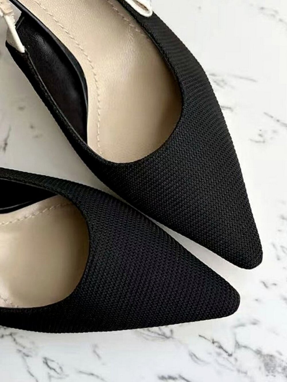 Dior Canvas Slingback Pointed Heels - Picture 5 of 5